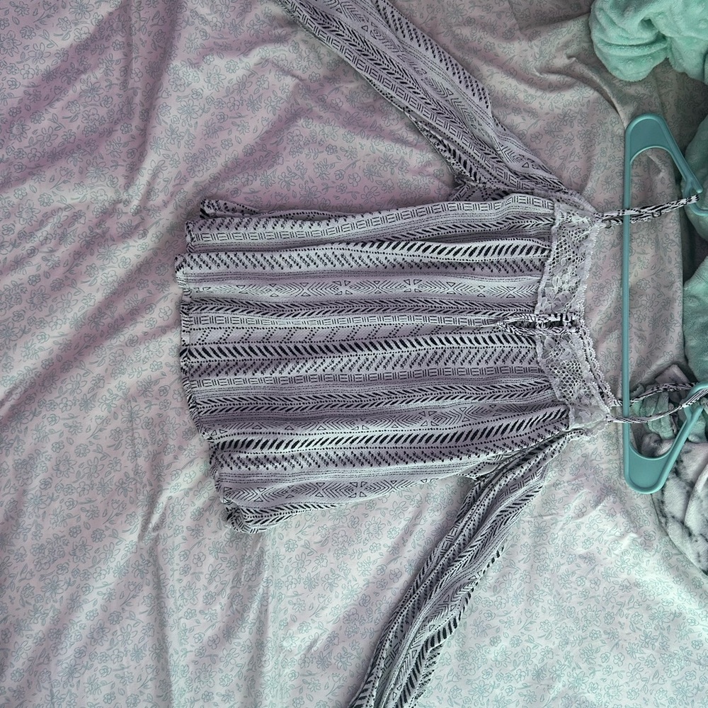 Rewind Purple and White Striped Blouse